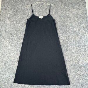 The Great Black Slip Dress Size 1 Knee Length Spaghetti Strap Cotton